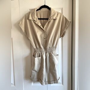 Tan cargo romper